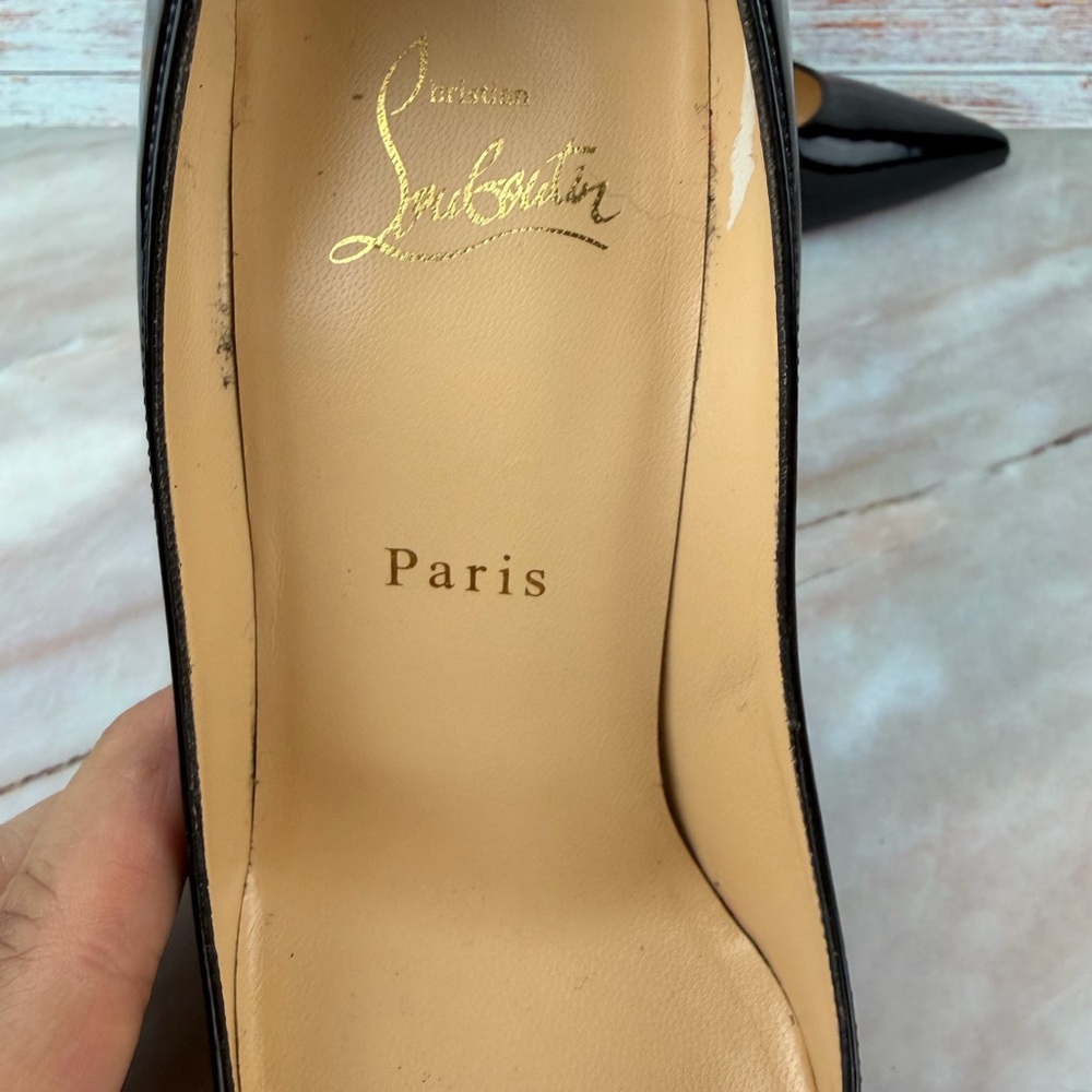Christian Louboutin So Kate Patent Leather Black Heels Red Bottoms - Picture 5 of 12